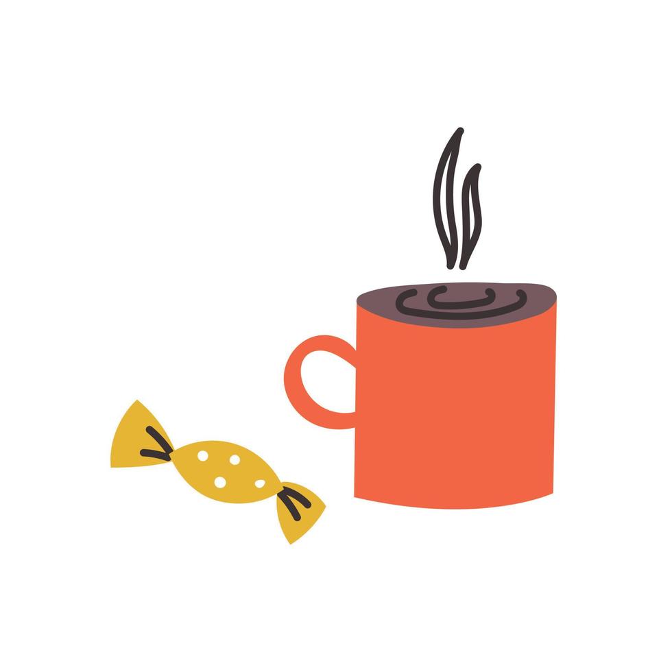 Coffee mug candy vector