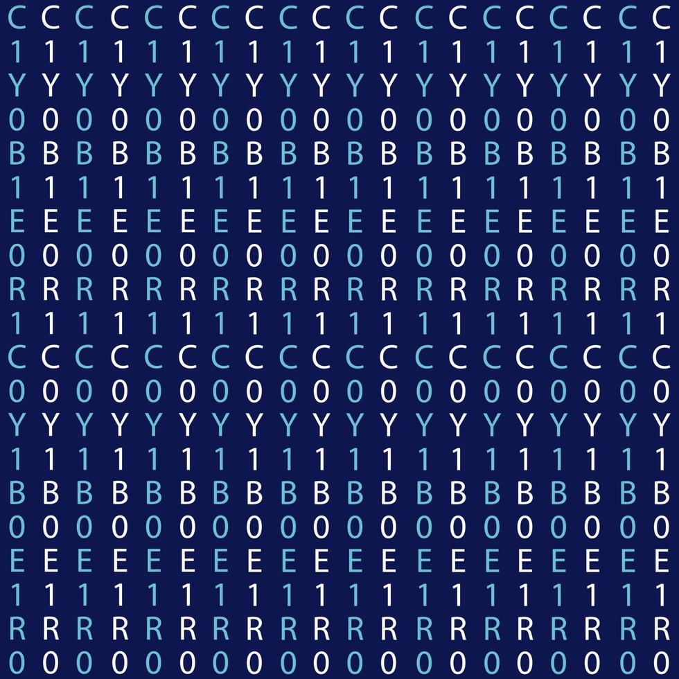 Abstract cyberspace background of numbers and letters. Cybernetic vector background