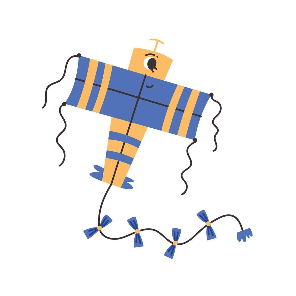 Kite airplane doodle vector