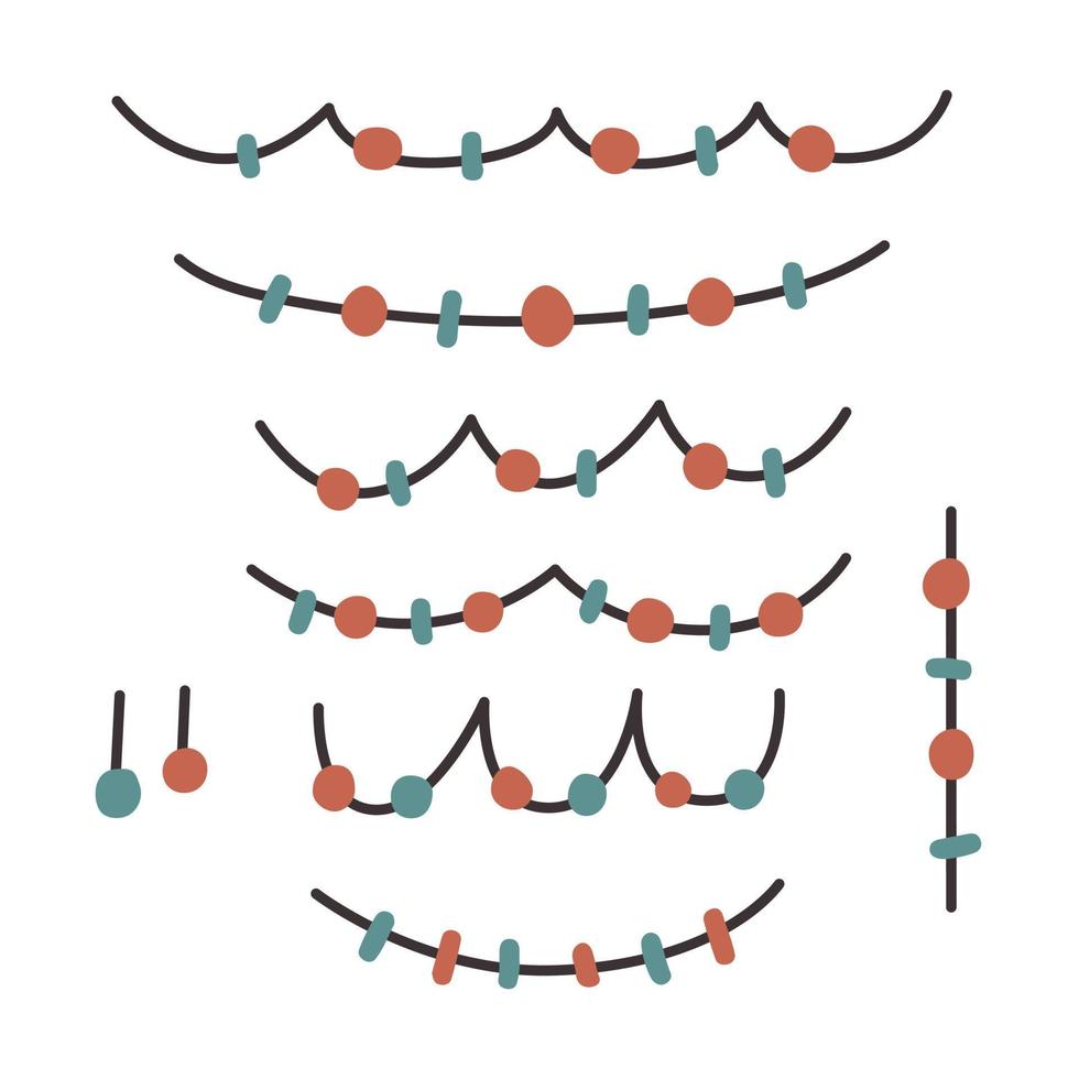 conjunto de luces de navidad vector