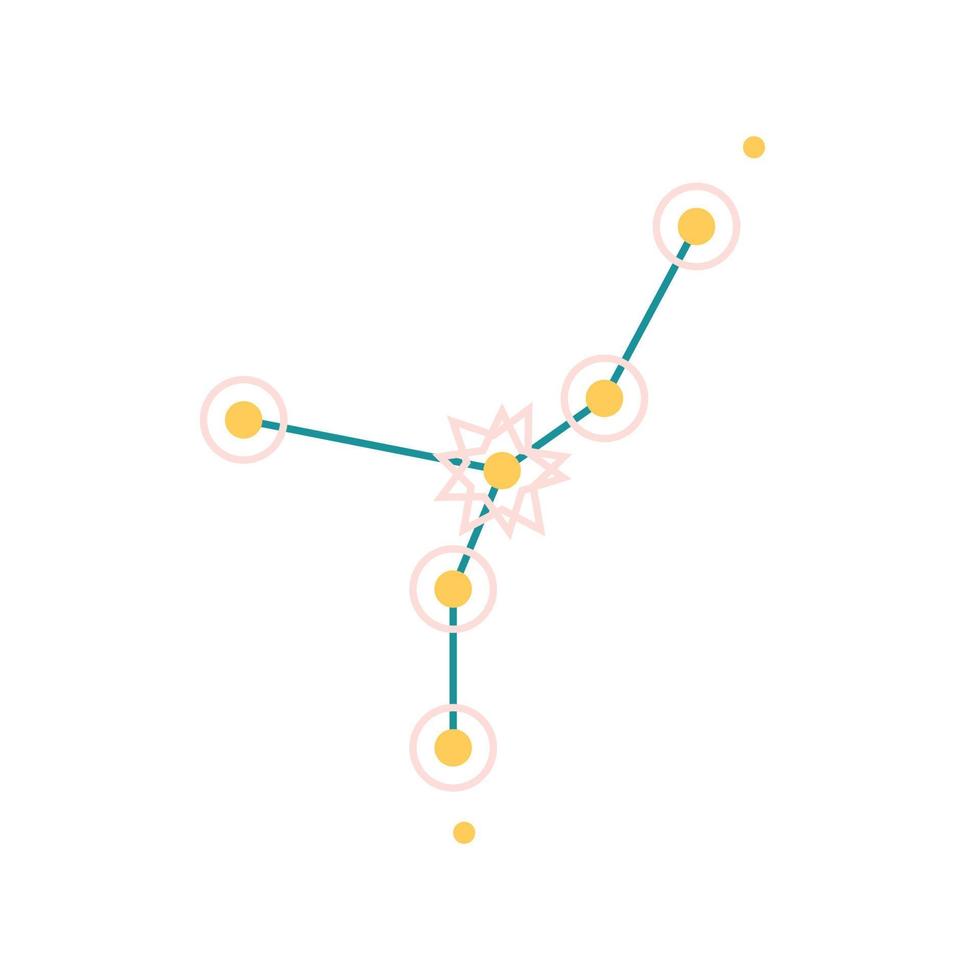 Cancer Constellation doodle vector