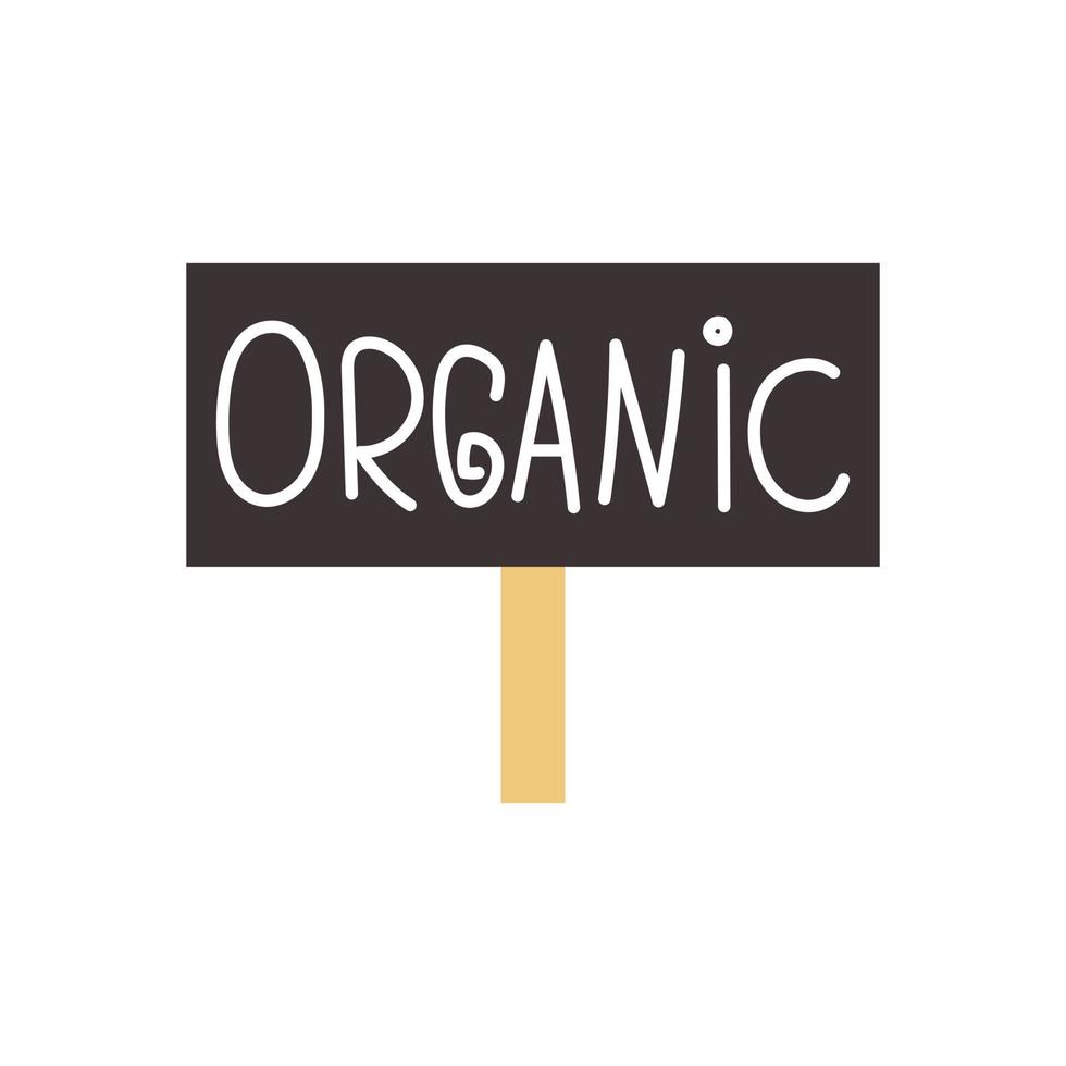 organic signboard doodle vector