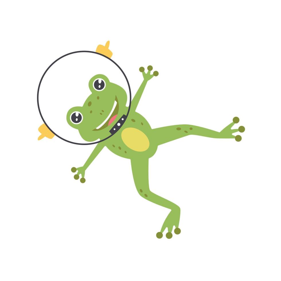 Astronaut Frog doodle vector