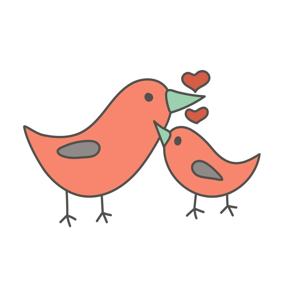 Loving birds coo vector