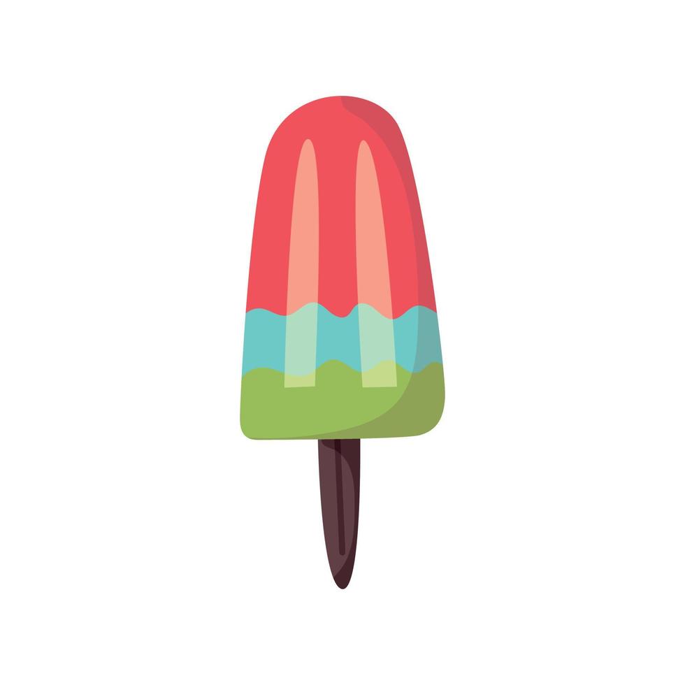 Vector colorful ice cream on a stick