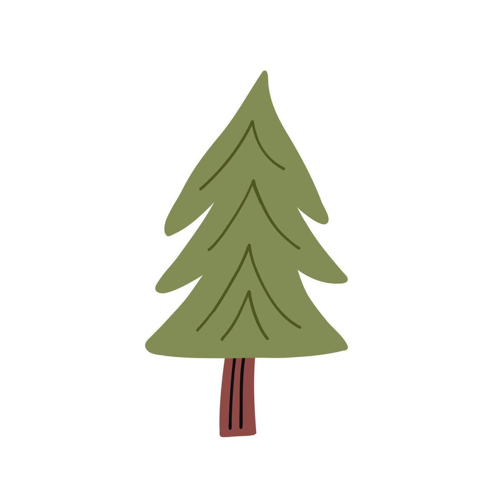 Green pine tree vector