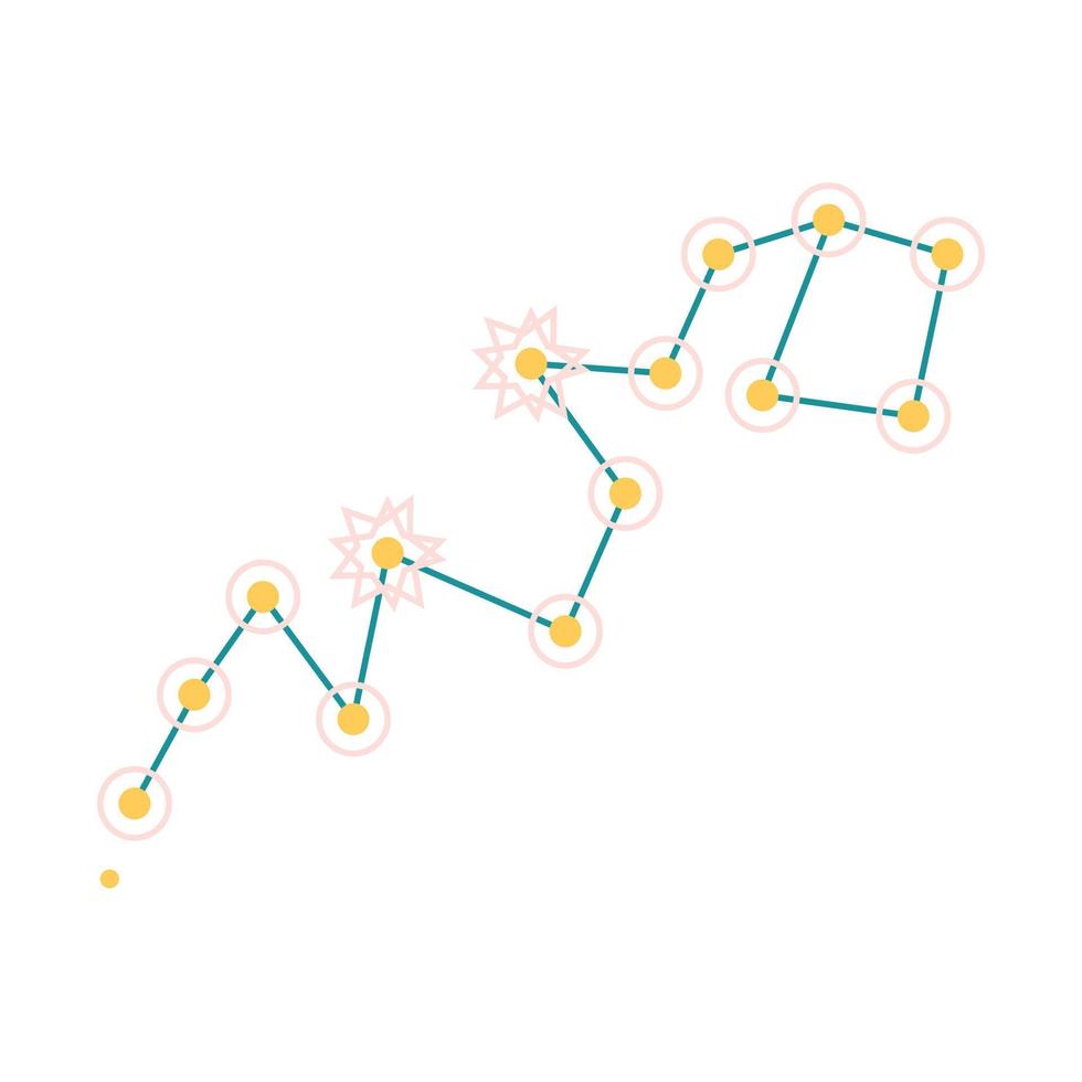 Hydra Constellation doodle vector