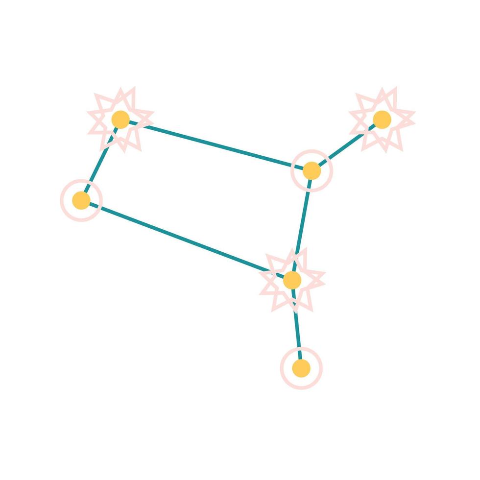 garabato de la constelación de géminis vector