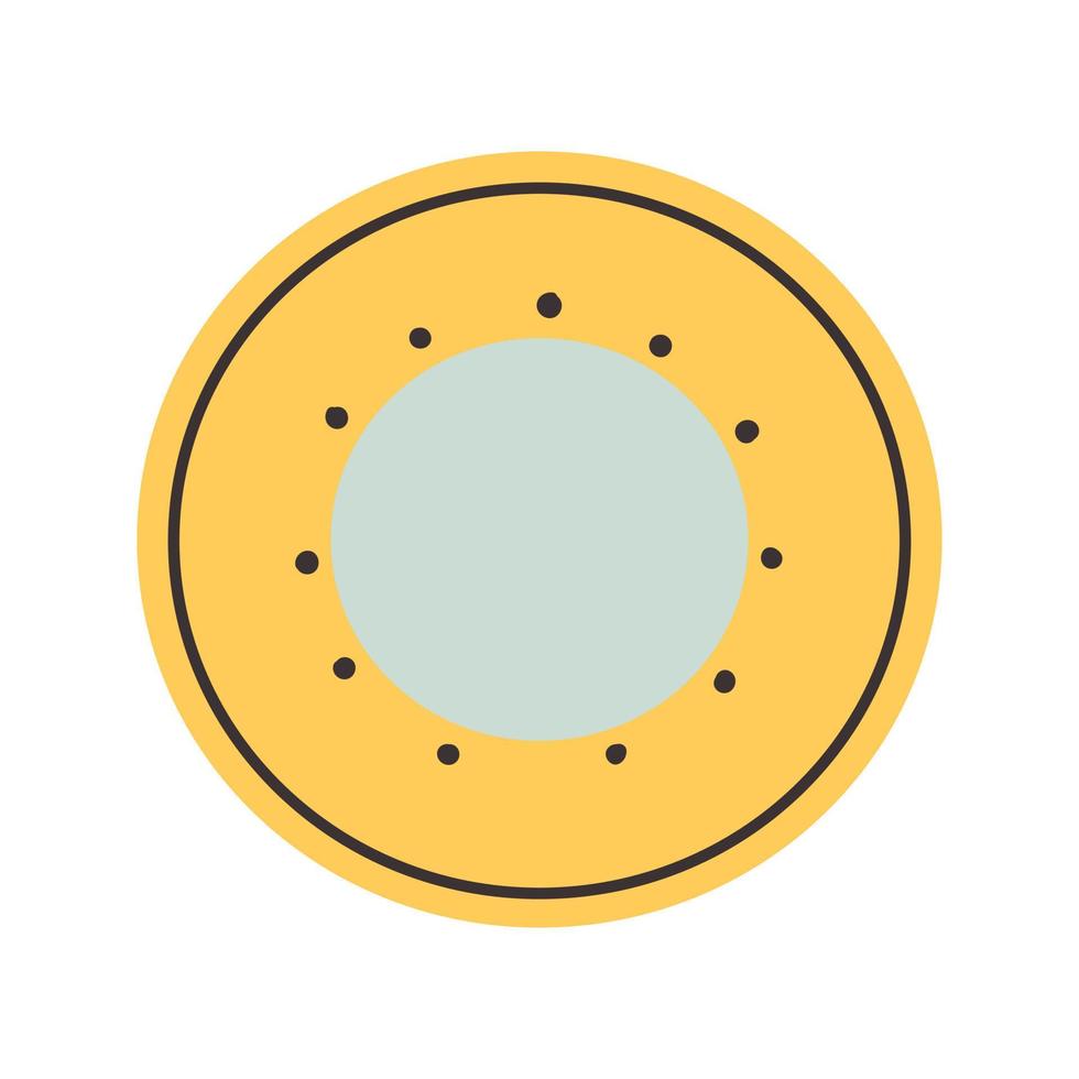 Ceramic modern tableware round vector