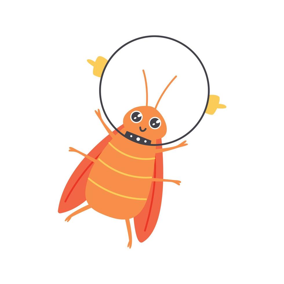 Astronaut Cockroach doodle vector