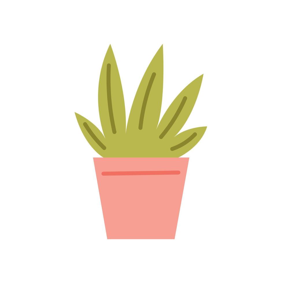 Potted green plant vector