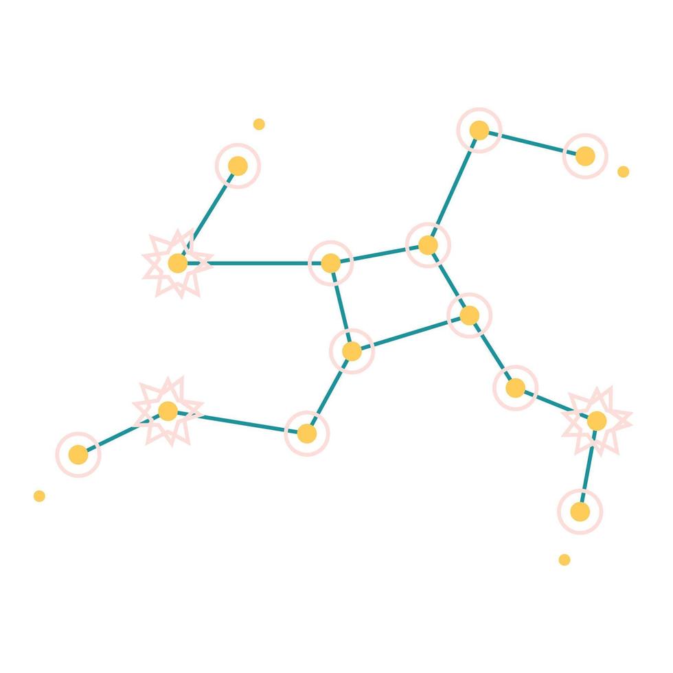 garabato de la constelación de hércules vector