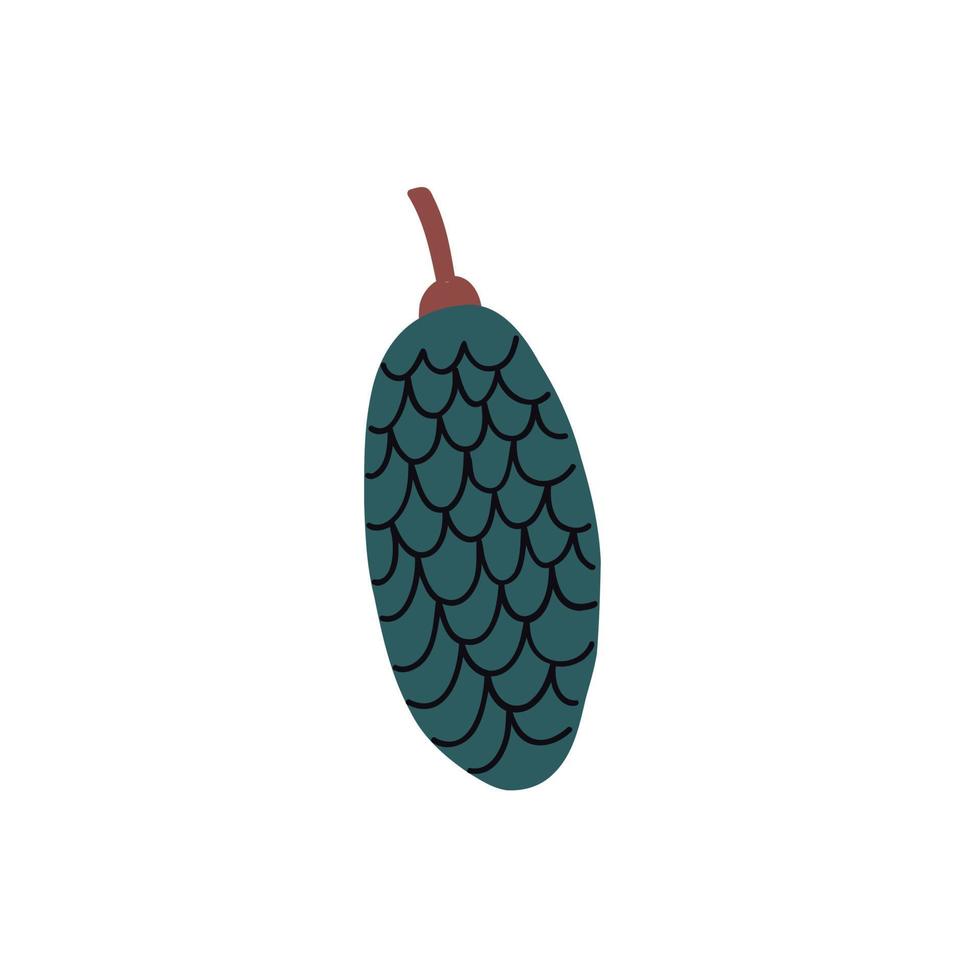 Turquoise pine cone vector