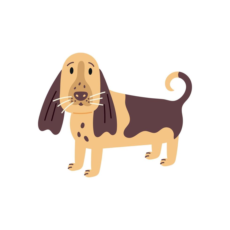 Cute dog character vector