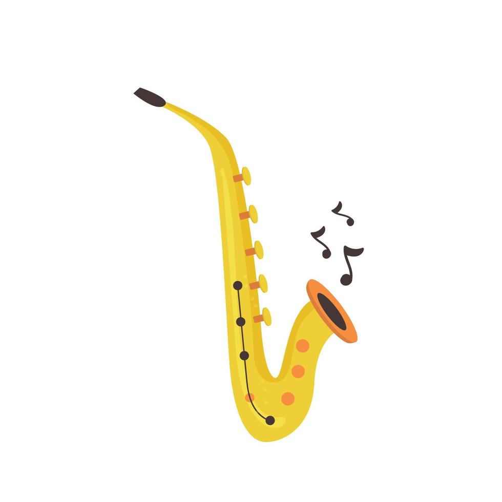 Saxophone musical instrument vector