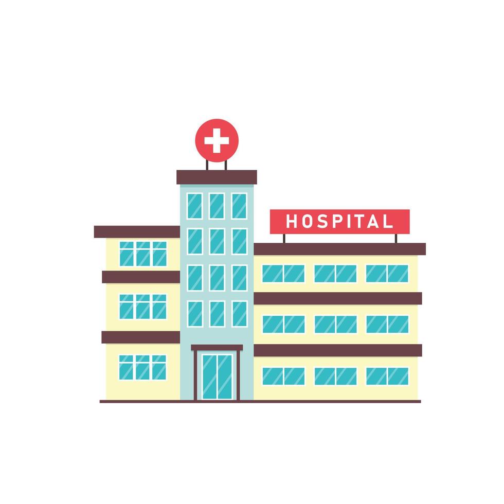 Modern bright Hospital outside vector