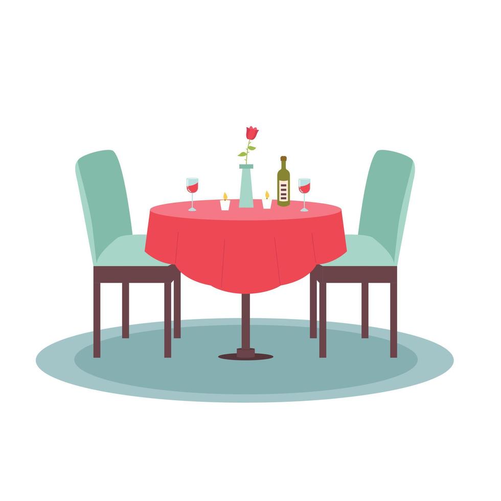 Home furnishings Table with chairs vector