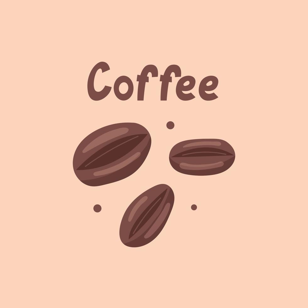 las galletas de café parecen frijoles vector