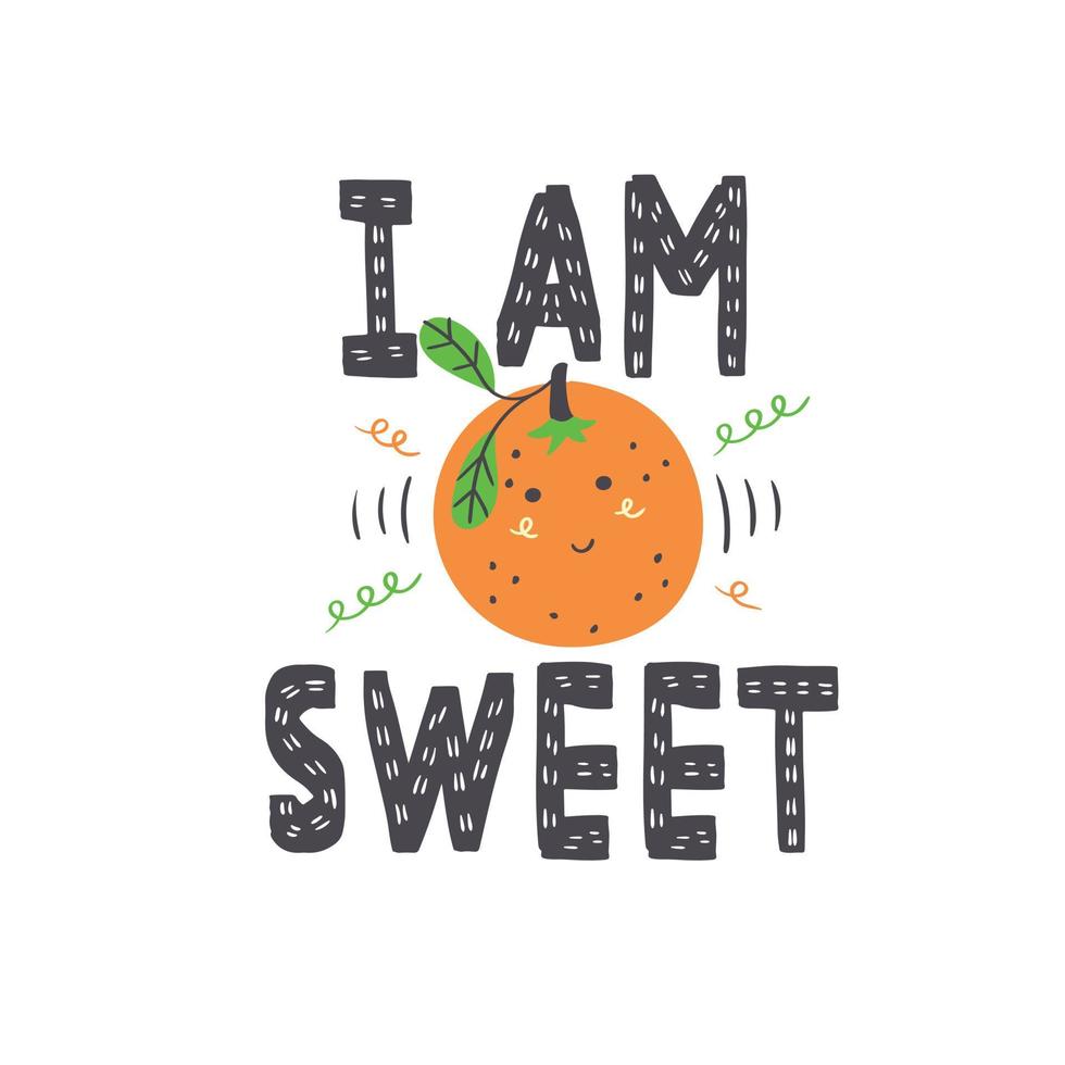 Lettering I am sweet vector