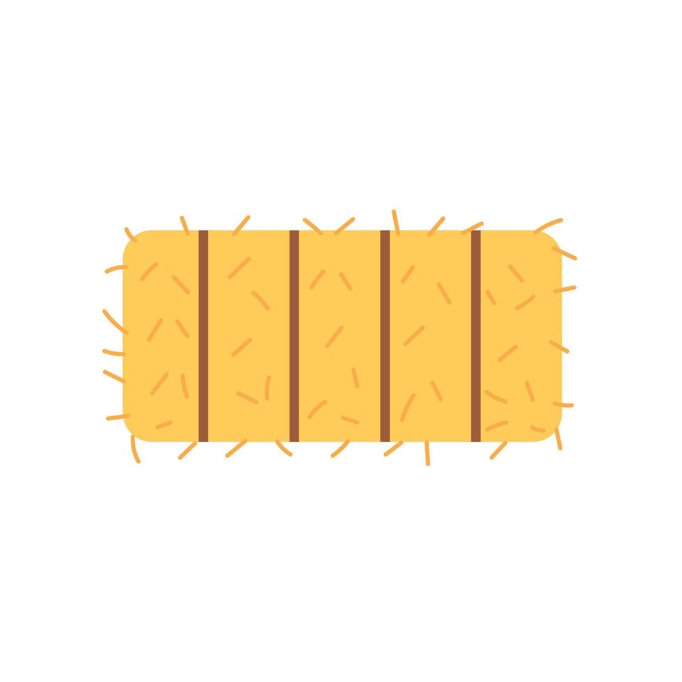 Rectangular yellow haystack vector