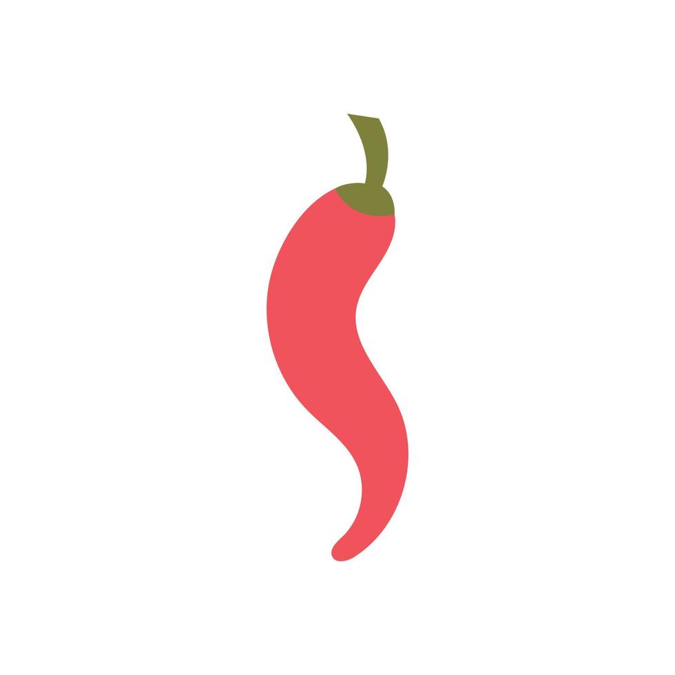 Red pepper doodle vector