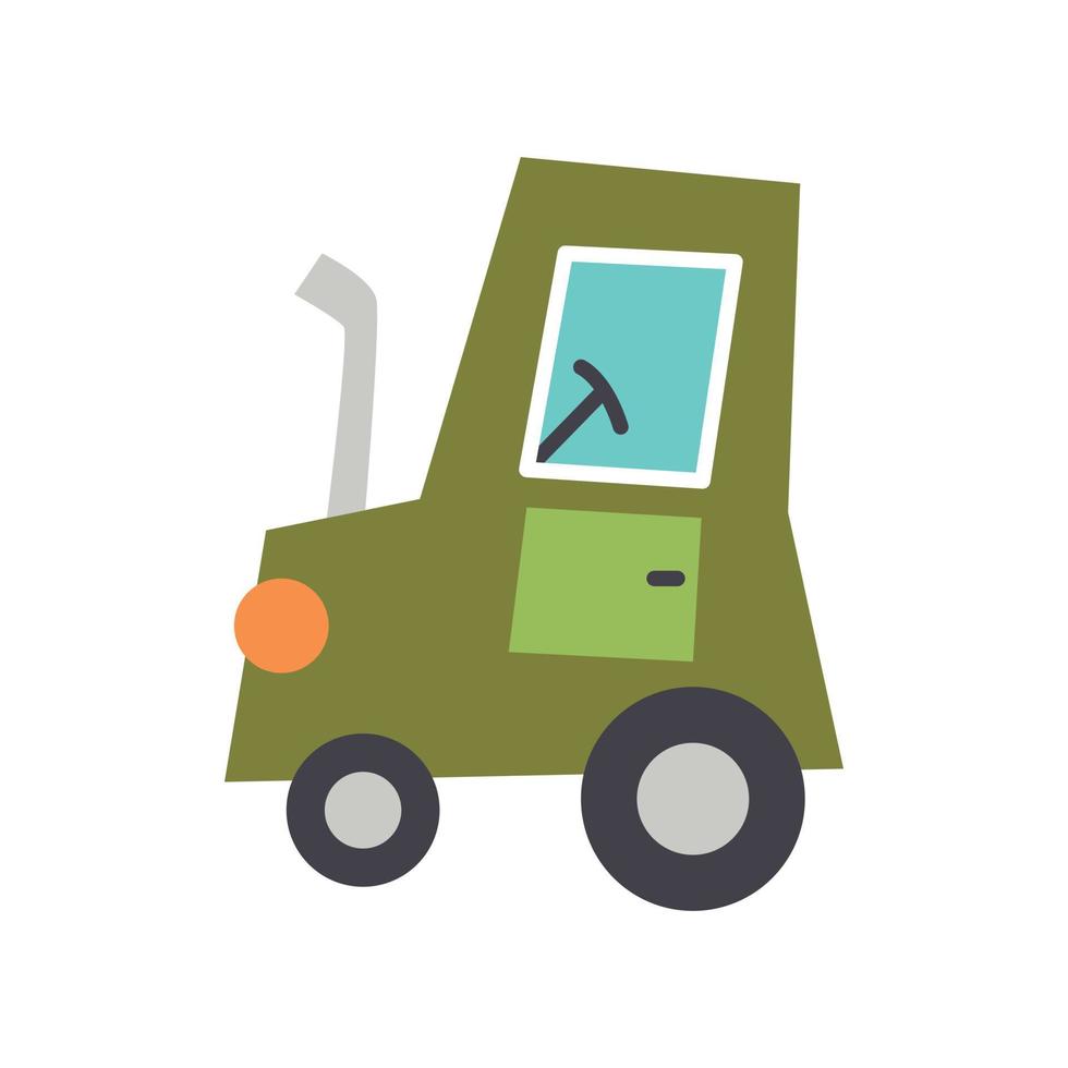 tractor de transporte de dibujos animados de vector