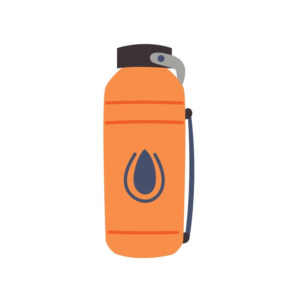 Camping water flask vector