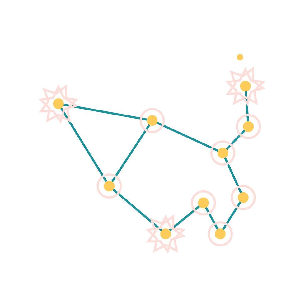 garabato de la constelación de cefeo vector