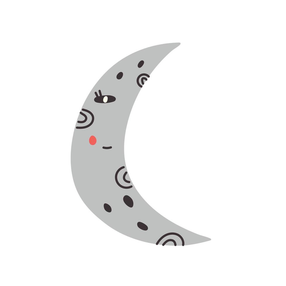 Magic Moon doodle vector