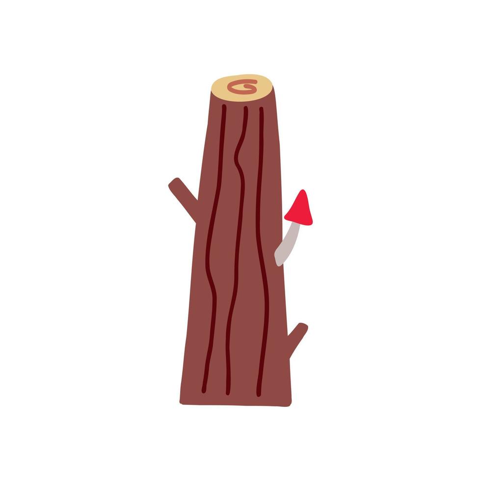 Wood Stump hand drawn vector