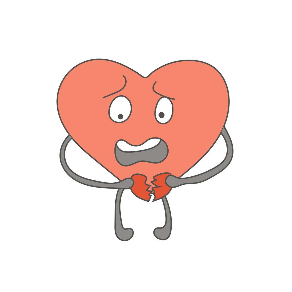 A shocked heart character destroys an attitude vector