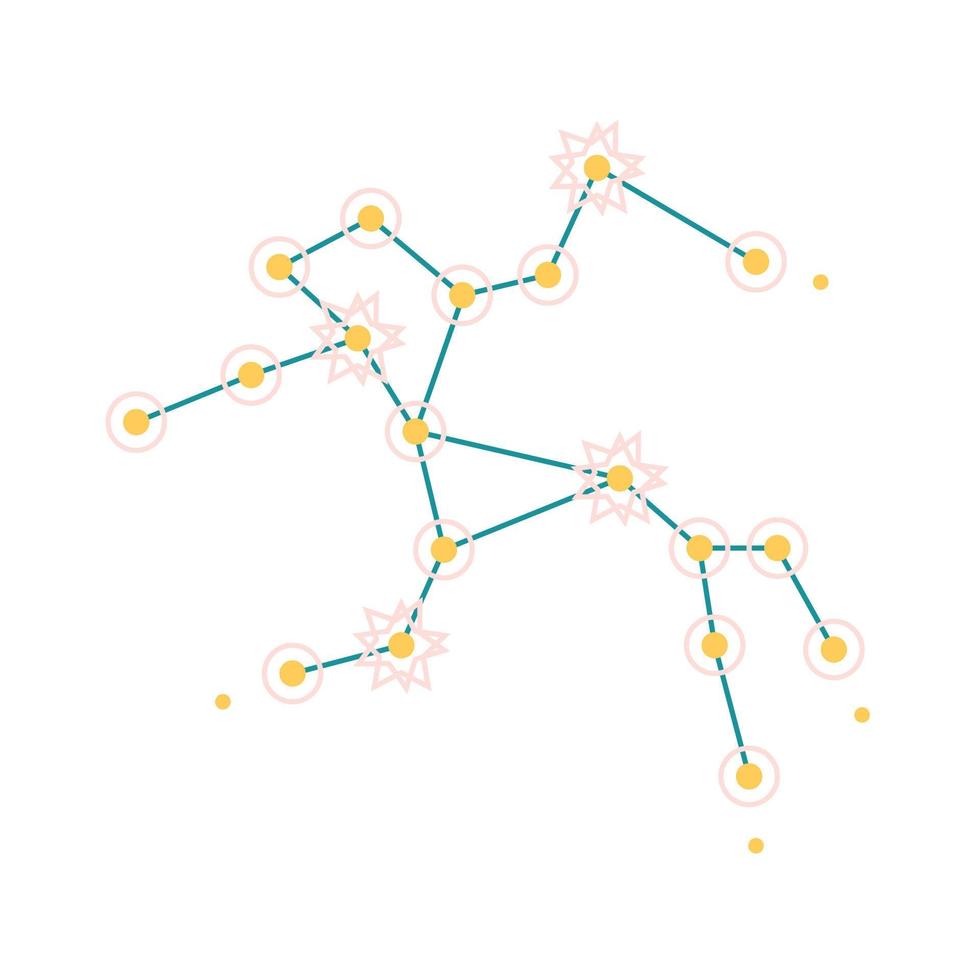 Centaurus Constellation doodle vector