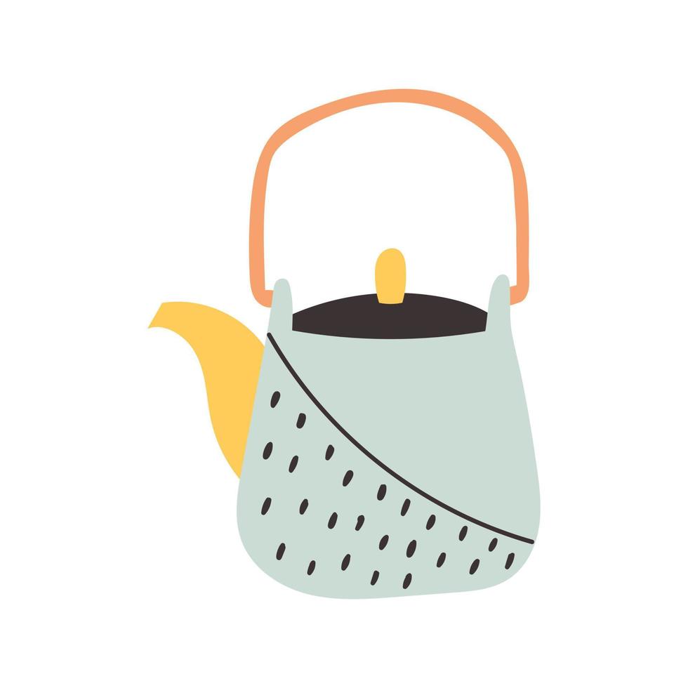 Ceramic modern kettle handle vector