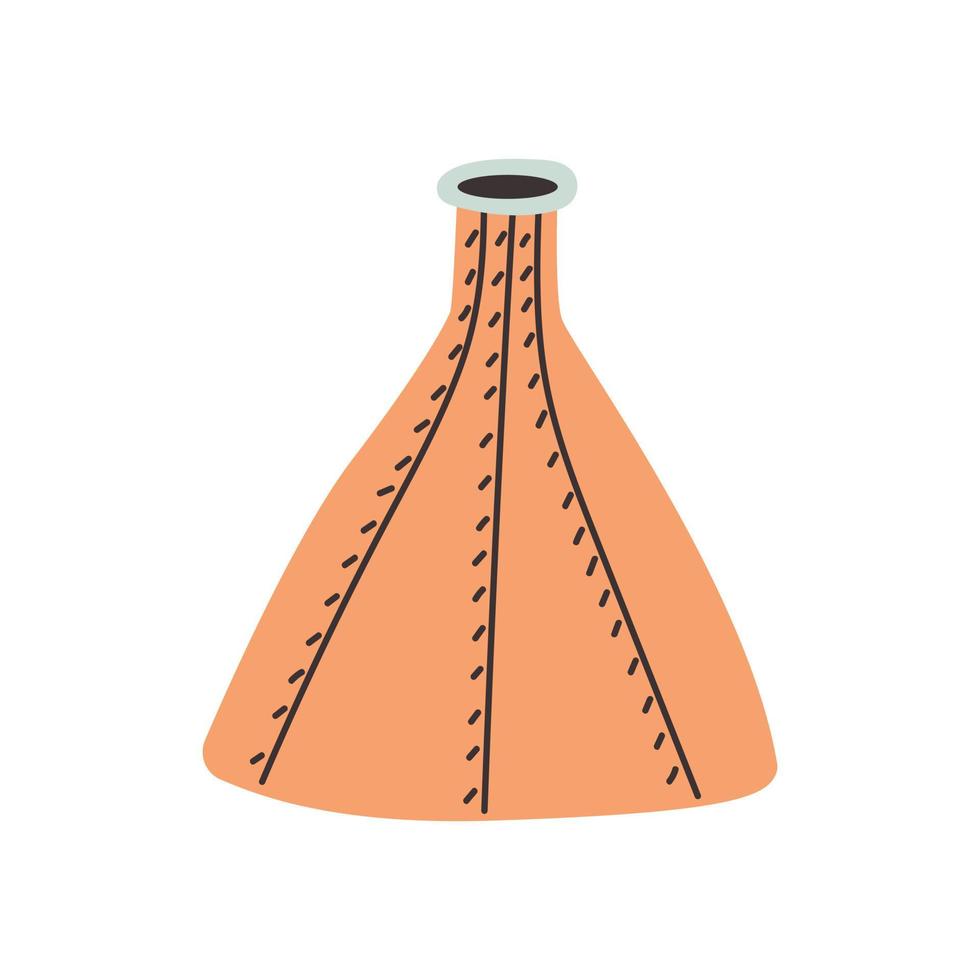 Ceramic modern triangular vase vector