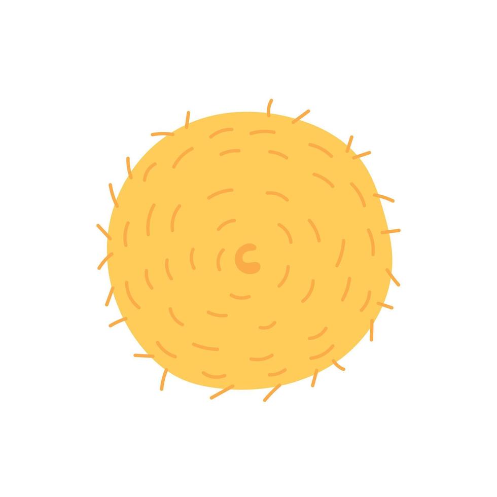 Round yellow haystack vector