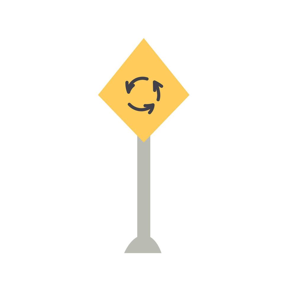 Vector traffic circle traffic sign