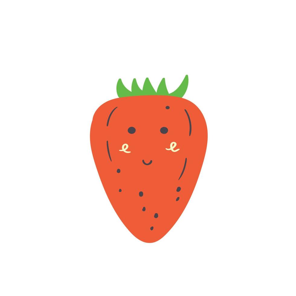 Cute persimmon fruit vector