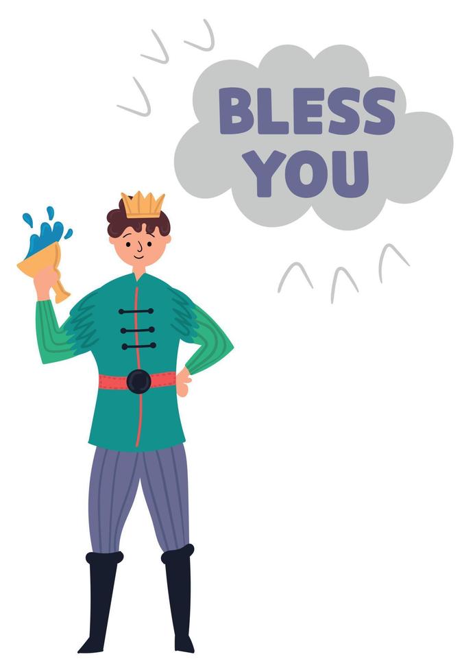 Prince Charming with a Glass vector
