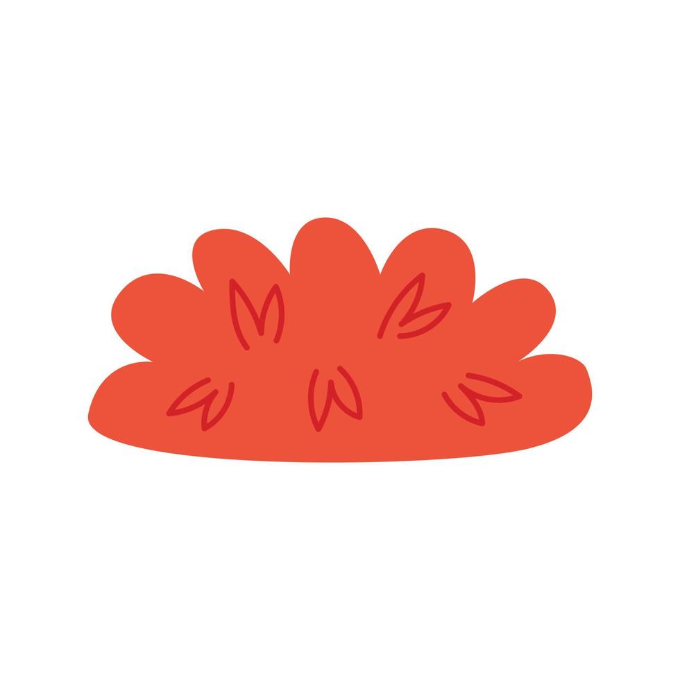 Autumn bush doodle vector