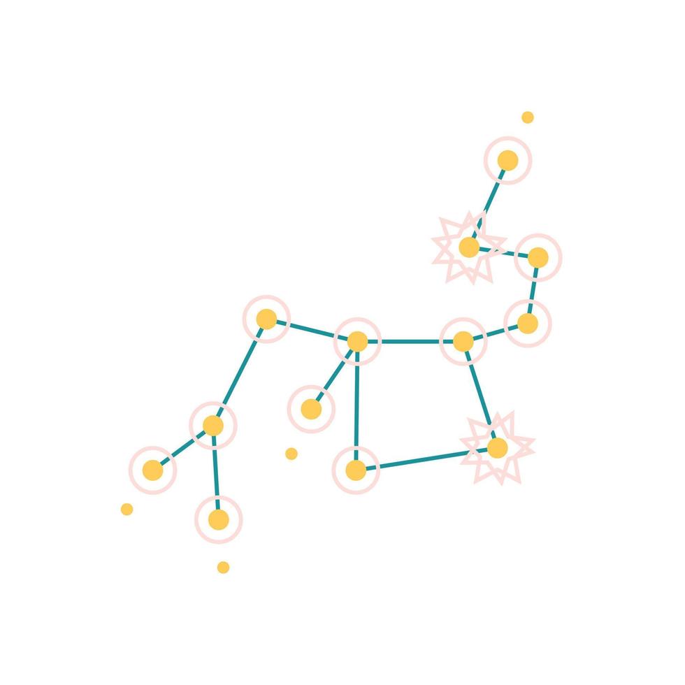 Sagittaruis Constellation doodle vector