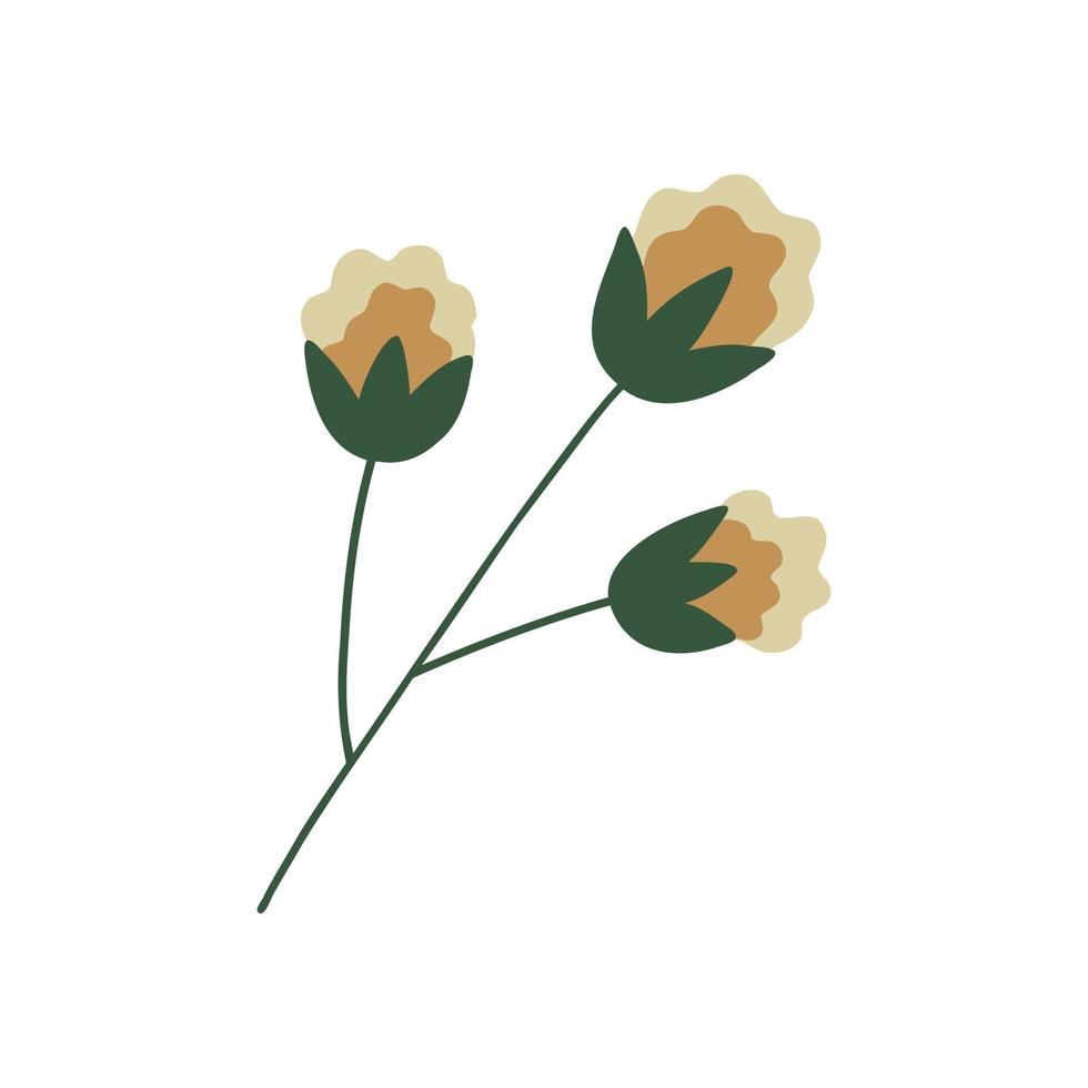 flor de bosque simple ingenua vector