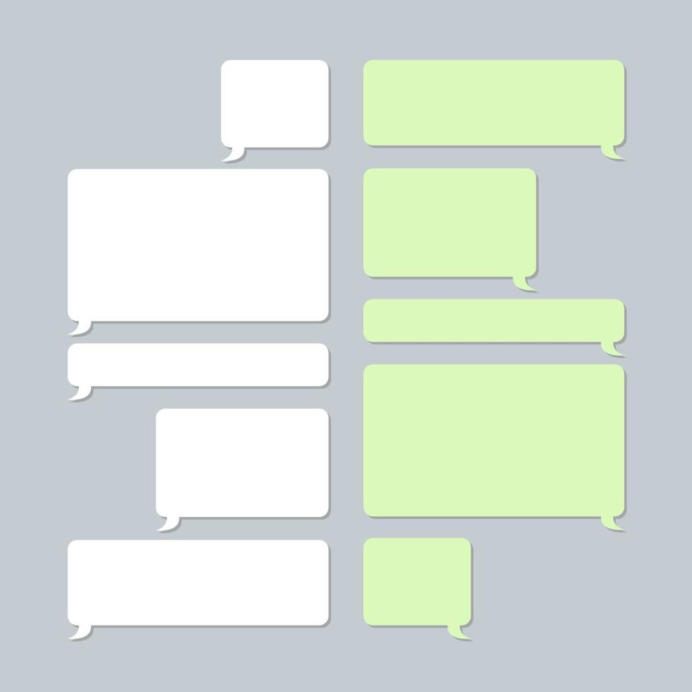 Simple Chat Bubbles for Mobile Chat vector