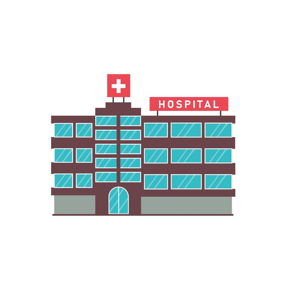 edificio moderno hospital exterior vector