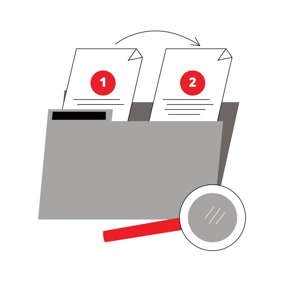 Collection of documents in a folder vector