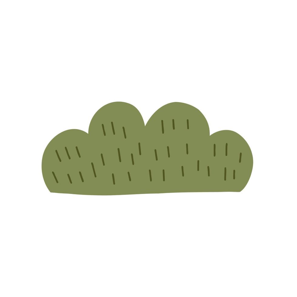 Bush plants doodle vector