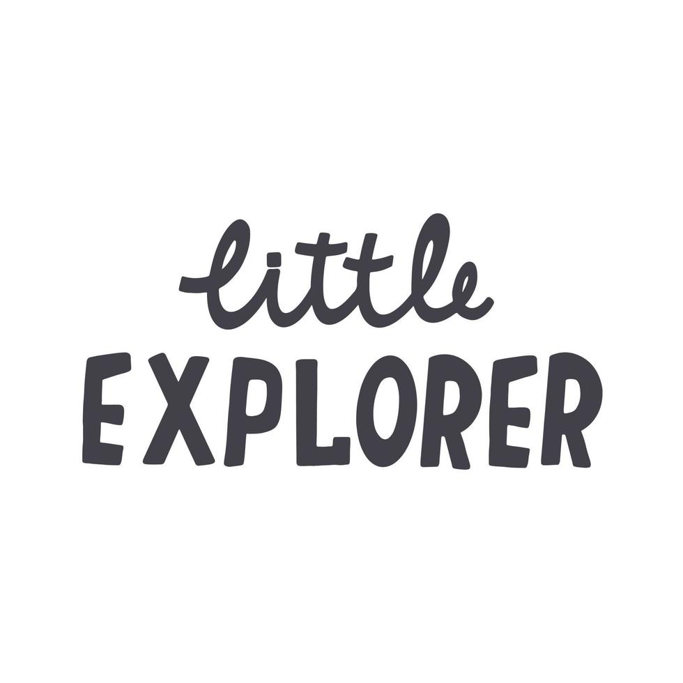 Lettering little explorer vector