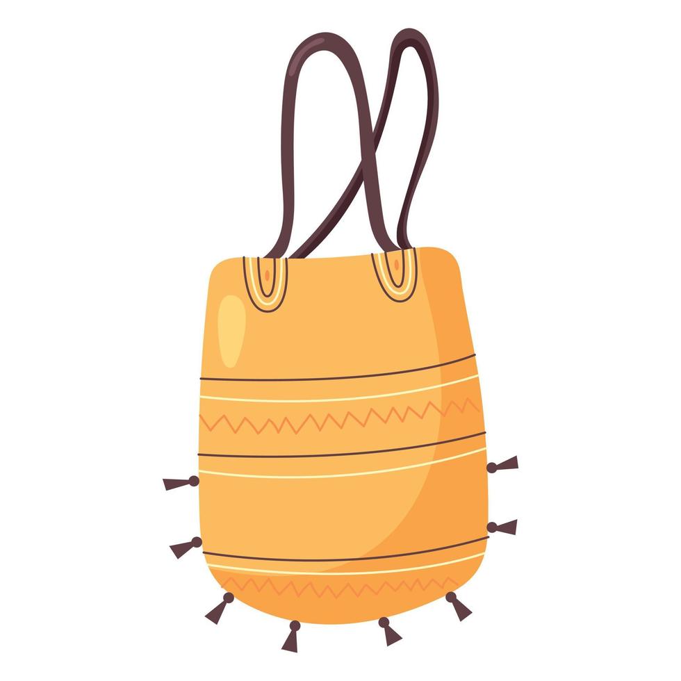 Vector yellow beach bag