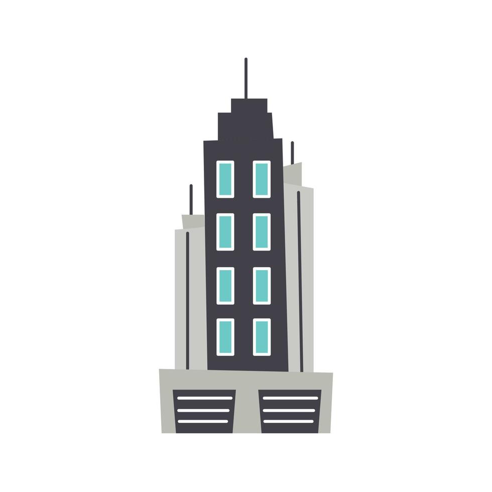 Building skyscraper vector doodle