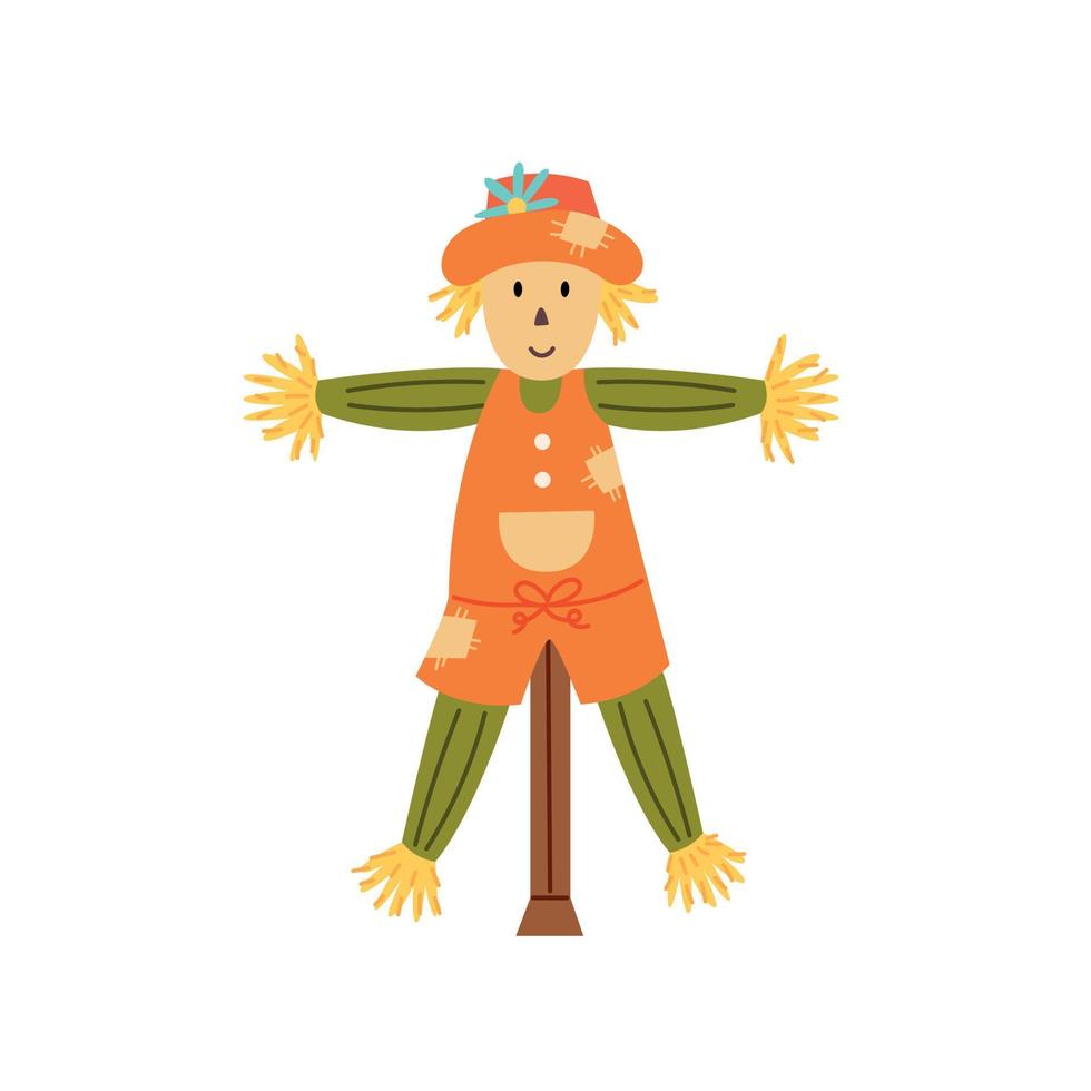 Garden Scarecrow doodle vector