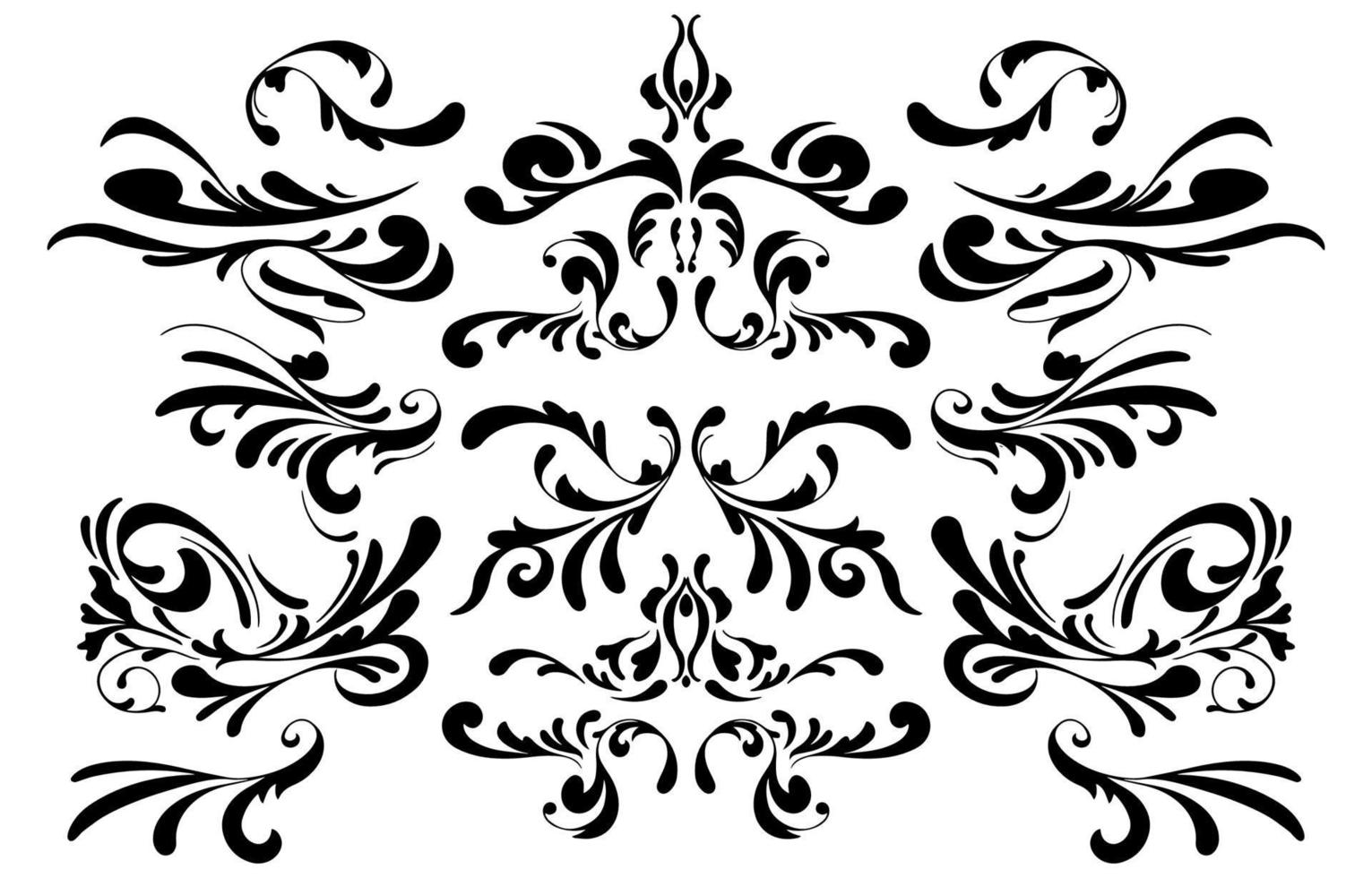 Decorative Hand Drawn Element Swirl vector